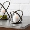 Modern Metal Votive Holder with Glass Insert (Set of 2) - 2 of 3