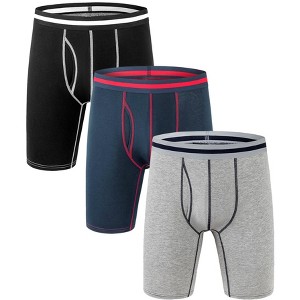 INSPIRE CHIC Men's Open Pouch Elastic Waist Color Block Boxer Briefs - 1 of 4