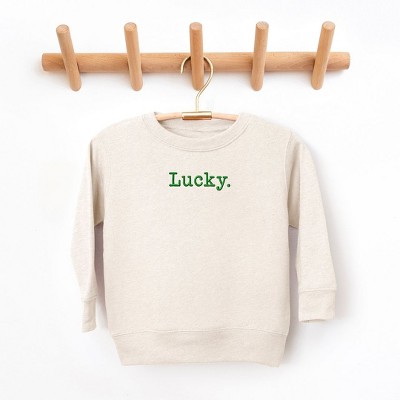 The Juniper Shop Embroidered Lucky Typewriter Toddler Graphic Sweatshirt