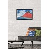 Trends International Fine Wind, Clear Morning by Katsushika Hokusai Framed Wall Poster Prints - 2 of 4