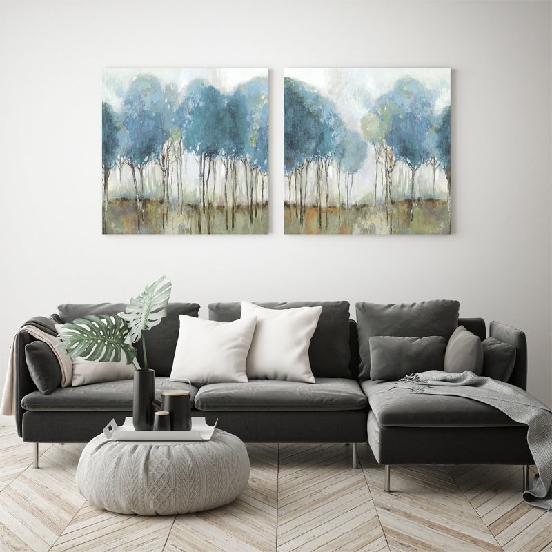 Americanflat Botanical Rustic (Set Of 2) Canvas Wall Art Set Misty Meadow By Pi Creative Art, 6 of 8
