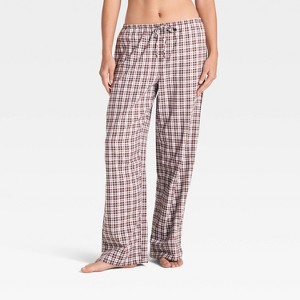 Women's Flannel Wide Leg Pajama Pants - Wild Fable™ - 1 of 4