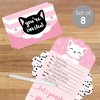Big Dot of Happiness Purr-fect Kitty Cat - Fill-In Cards - Kitten Meow Baby Shower or Birthday Party Fold and Send Invitations - Set of 8 - 2 of 4