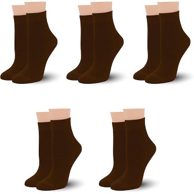 SERISIMPLE Women Thin Viscose Bamboo Above Ankle Sock Breathable Lightweight Classic Crew Casual 5 Pairs