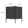Wooakway 47 x 47 inch Outdoor Privacy Screen Fence Panels, No-Dig Fence Kit for Air Conditioner, Trash Can, Pool Equipment Enclosure - 3 of 4