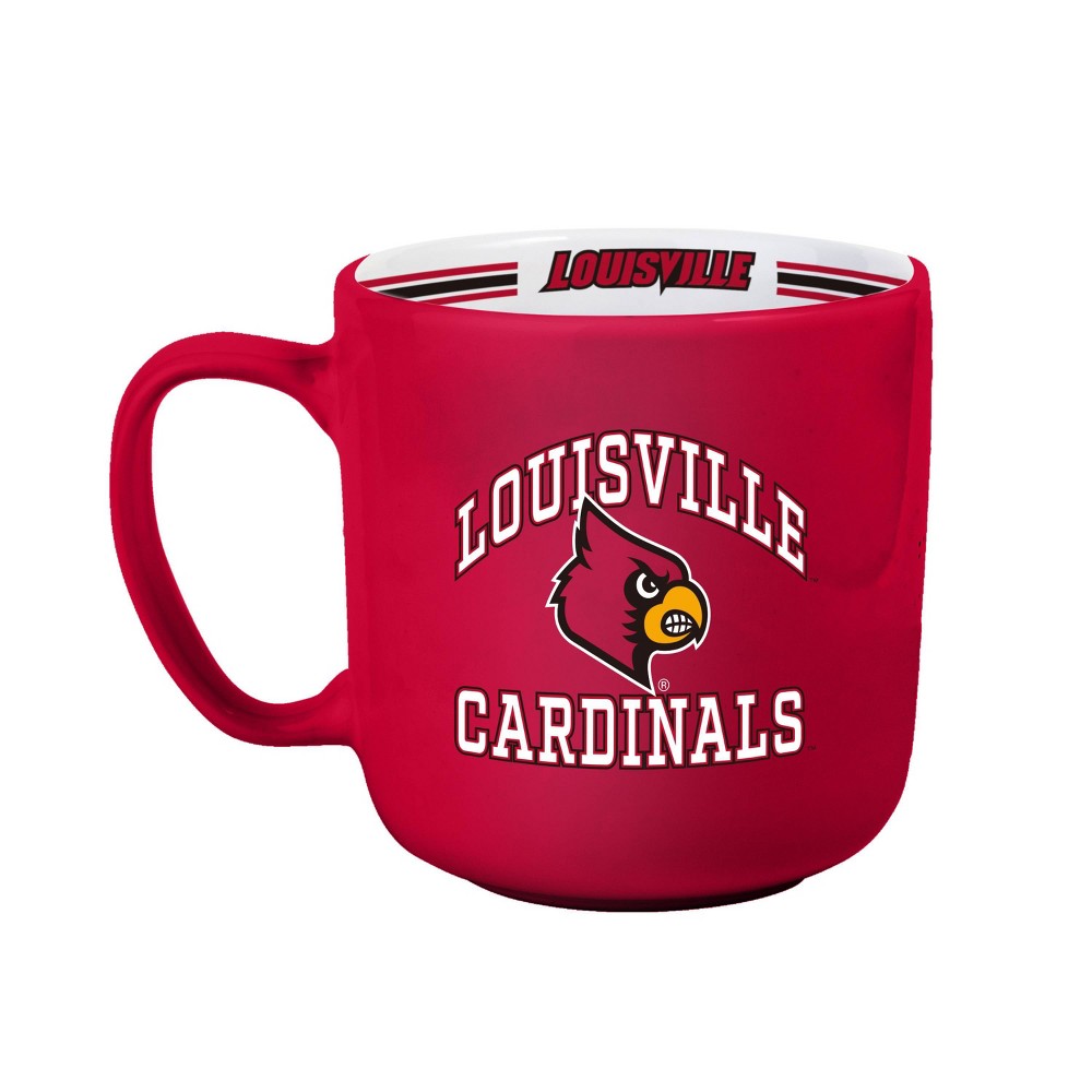 Photos - Glass NCAA Louisville Cardinals Stripe Mug - 15oz