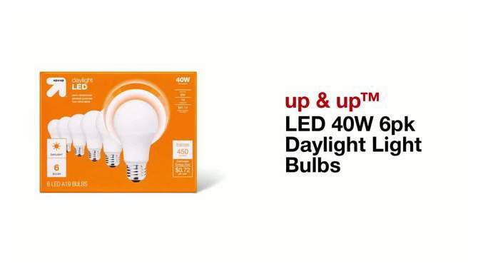 LED 40W 6pk Daylight Light Bulbs - up &#38; up&#8482;, 2 of 5, play video