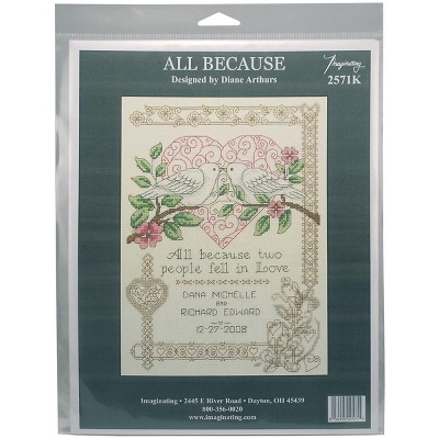 Imaginating Counted Cross Stitch Kit 7.25"X10"-All Because Wedding (14 Count)