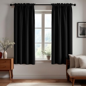 Deconovo Blackout Thermal Rod-Pocket Curtains, OEKO-TEX, 2 Panels(42W) - 1 of 4