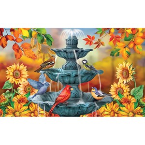 Briarwood Lane Bath Time Birds Autumn Doormat Cardinals Bluebirds Indoor Outdoor 30" x 18" - 1 of 4