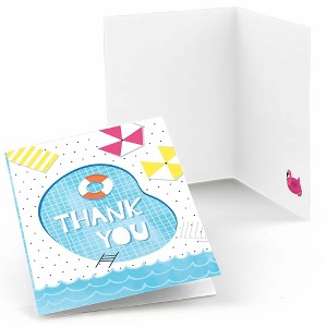 Big Dot of Happiness Make a Splash - Pool Party - Summer Swimming Party or Birthday Party Thank You Cards (8 Count) - 1 of 4