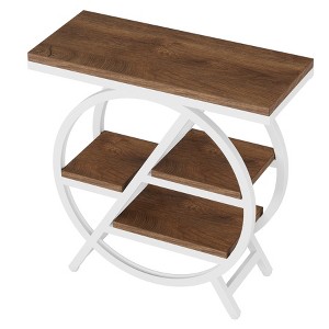 Tribesigns 3 Tier Wood End Table, Narrow Side Table with Storage, Sofa Side Table for Bedroom Living Room - 1 of 4