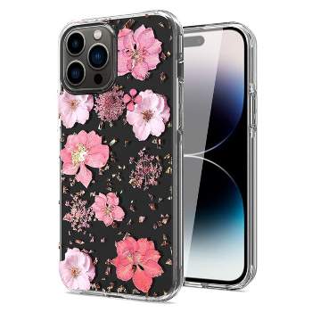 Pressed dried flower Design Phone case For iPhone 14 Pro