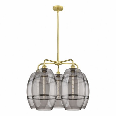 Vaz - 5 Light Stem Hung Chandelier In Industrial Style-24 Inches Tall and 28 Inches Wide