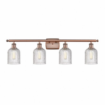 Bridal Veil - 4 Light Bath Vanity In Art Deco Style-10 Inches Tall and 35 Inches Wide