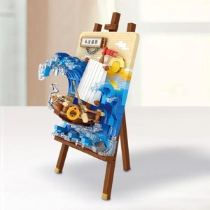 INFURNIC 3D Puzzles Corsair Building Set 592 PCS 3D DIY Model Toy Creative Fun Challenge for Adults and Teens, Blue, 19.89"*12.29"*16.38" - 1 of 4