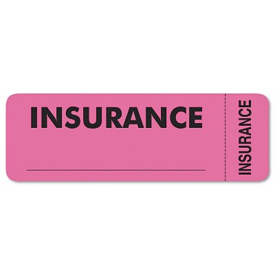 Tabbies Medical Labels for Insurance 1 x 3 Fluorescent Pink 250/Roll 06420