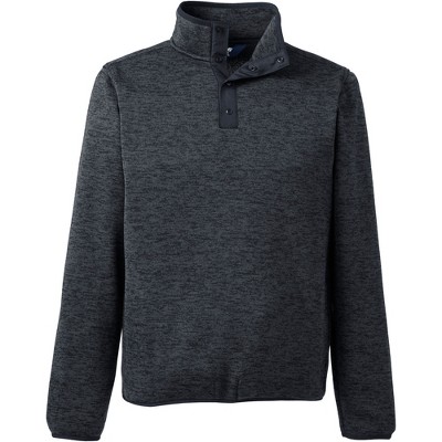 Lands' End Unisex Sweater Fleece Snapneck Pullover