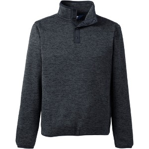 Lands' End Unisex Sweater Fleece Snapneck Pullover - 1 of 3
