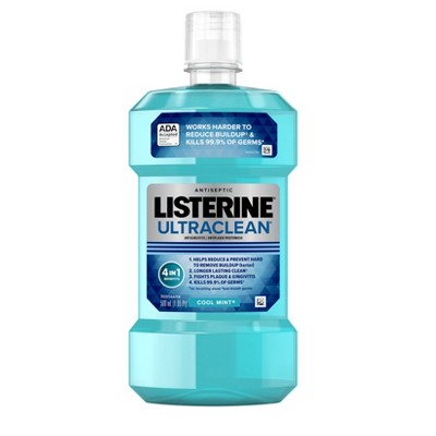 Listerine Ultraclean Tartar Control Antiseptic Mouthwash Cool Mint - 500ml