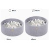 MeowBaby 35 by 11.5 Inches Soft Round Foam Ball Pit with 200 Full Foam, 2.75 Inch Balls & Zippered Covered, Ecru: White/Beige - 2 of 4