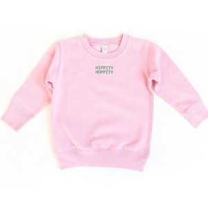 The Juniper Shop Embroidered Hippity Hoppity Stacked Toddler Sweatshirt - 1 of 4