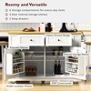 YOOCOZZ 45" Classic Rolling Kitchen Island with Drop Leaf, Power Outlet and Large Storage Space - 3 of 4