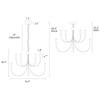 LNC Kaminsky 10-Light 34.3" Candle Tiered Modern Oversized Integrated LED Chandelier,Polished Gold - 3 of 4