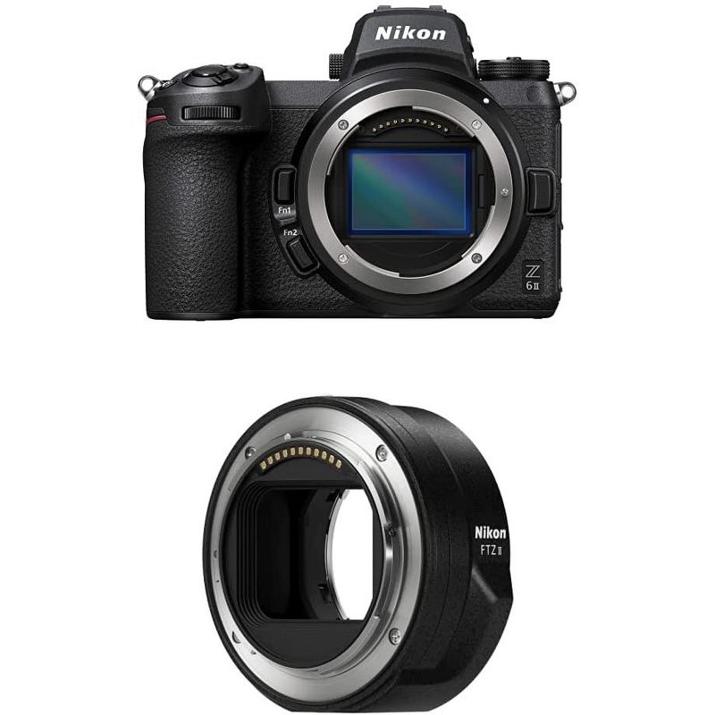 Nikon Z 6II FX-Format Mirrorless Camera Body Black with Nikon Mount Adapter FTZ II, 1 of 2
