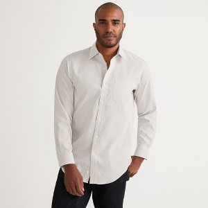 Lands' End Men's Solid No Iron Supima Pinpoint Straight Collar Dress Shirt - 1 of 4