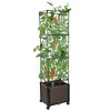 iMountek"62.99in Raised Garden Bed Planter Box with Trellis, Wheels & Self-Watering for Climbing Plants"black - 4 of 4