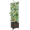 iMountek"62.99in Raised Garden Bed Planter Box with Trellis, Wheels & Self-Watering for Climbing Plants"black - image 4 of 4