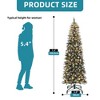 7.5ft Pre-Decorated Pencil Christmas Tree with 68 Pine Cones 1075 Branch Tips Xmas Tree - 3 of 4