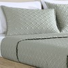 Riverbrook Home 3pc King Noble Tencel Coverlet Set Sage Green: Luxurious Woven Lyocell, Machine Washable - 4 of 4