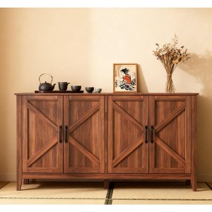 TiramisuBest Modern Wood Buffet Sideboard 43"/56" 2 Doors 2 Drawers Adjustable Shelf Entryway Dining Room Console Storage Cabinet - 1 of 4