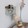 Storied Home Metal Wall Rack with Bottle Holder, Gold Finish - 3 of 3