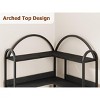 5-Tier L-Shaped Corner Bookshelf, Industrial Arched Bookcase With Metal Frame, Etagere Display Rack for Living Room Bedroom Office Library - 4 of 4