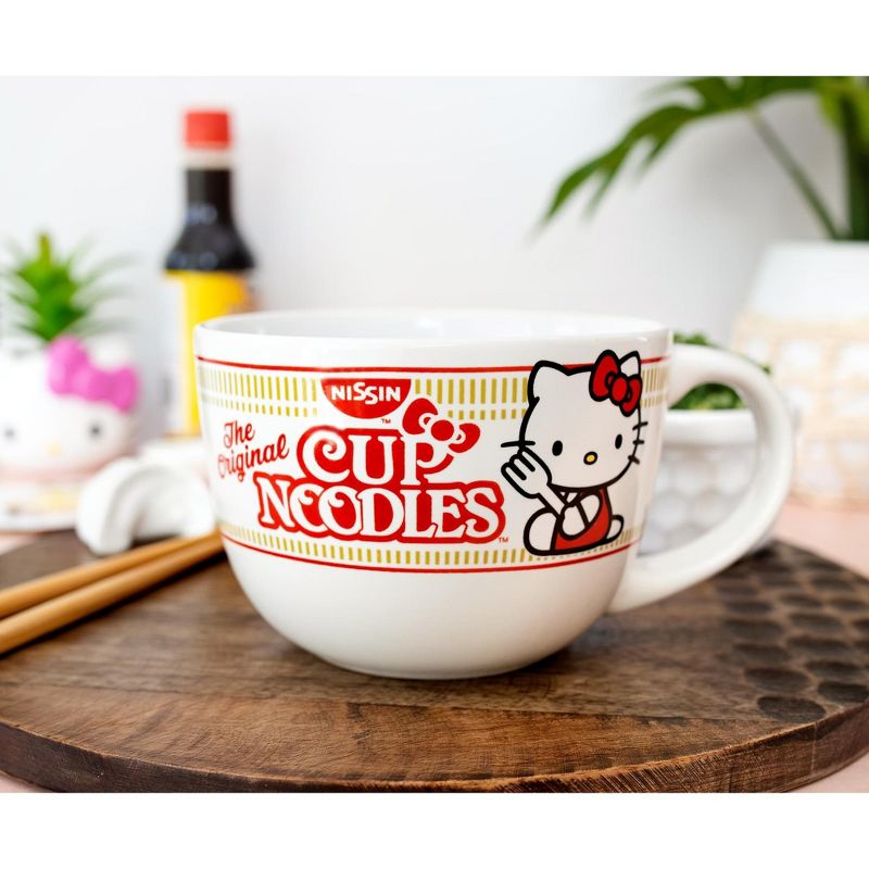Silver Buffalo Sanrio Hello Kitty x Nissin Cup Noodles Ceramic Soup Mug | Holds 24 Ounces, 4 of 7
