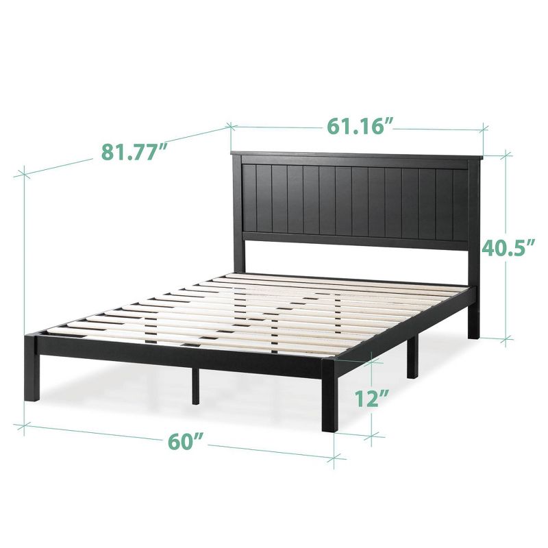 Santiago Wood Platform Bed Frame Black - Zinus, 6 of 10