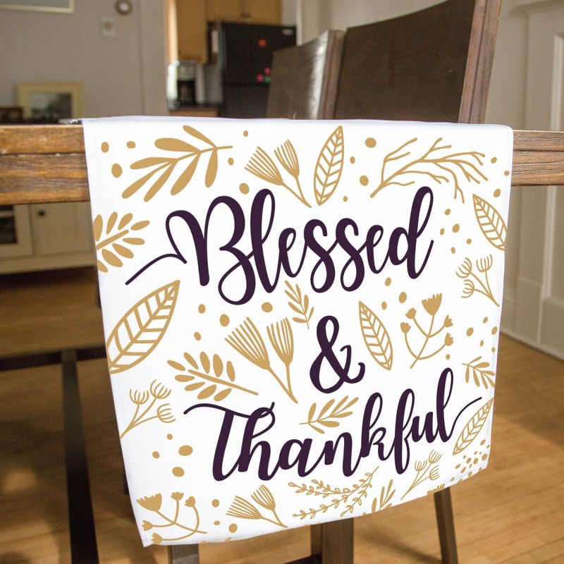 Big Dot of Happiness Elegant Thankful for Friends - Friendsgiving Thanksgiving Party Dining Tabletop Decor - Cloth Table Runner - 13 x 70 inches, 2 of 6
