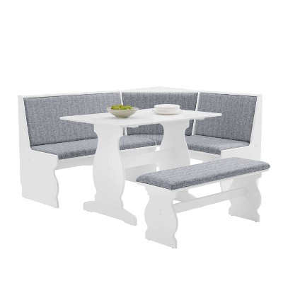 Olivia 3 piece discount breakfast nook dining set