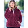 Woman Within Women's Plus Size Fluffy Fleece Jacket - 3 of 4