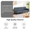 Vipbear Futon Sofa Bed,75.8" Linen Fabric Comfy Couch Bed,3 Seater Convertible Sleeper Sofa with Adjustable Backrests,Modern Folding Loveseat - 4 of 4