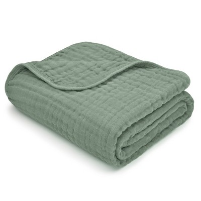 Image of Baby Muslin Blanket, Large 47" X 47" By Comfy Cubs (Fern, Baby - Muslin)