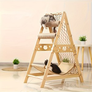 Racxily Multi-tiered Cat Tree - Scratching Posts + Interactive Ball Toy, Stable Cat Tree for Indoor Play/Rest, Elegant Small-Medium Cat Furniture - 1 of 4