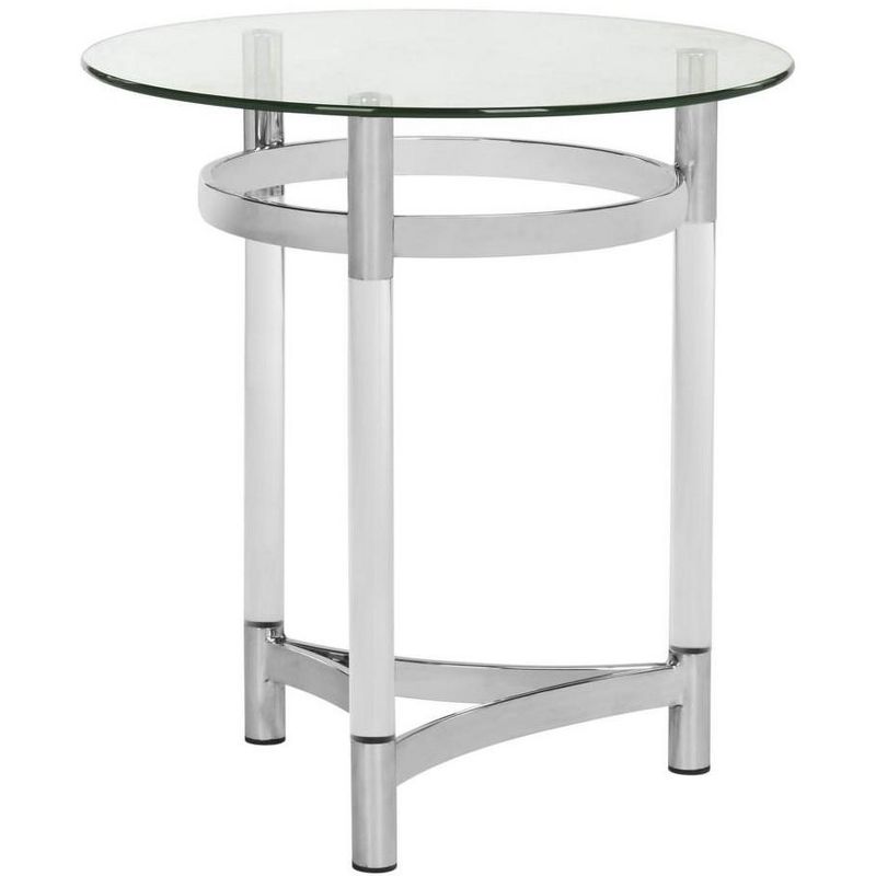 Letty Round Acrylic End Table - Silver - Safavieh., 3 of 7