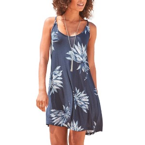 Women's Beaded Strap Print Dress - LASCANA - 1 of 4