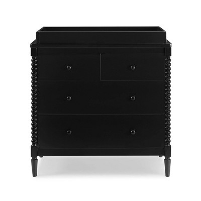Image of Delta Children Saint 4 Drawer Dresser with Changing Top and Interlocking Drawers - Black