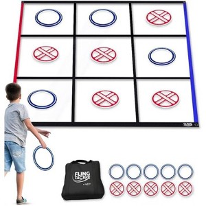 Fling Tac Toe (9ft x 9ft) Giant Tic Tac Toe Game Outdoor | Weatherproof Yard Giant Outdoor Games for Adults and Family - 1 of 4