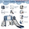 Ages 1-3 8-in-1 Toddler Slide and Climber Set for Indoor & Outdoor Play, Features Basketball Hoop, Telescope, Drawing Board & Storage - 3 of 4